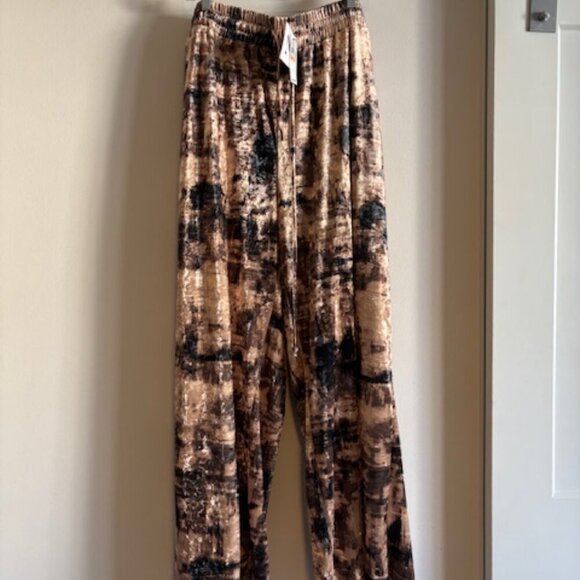 NWT Nina Parker Womens Plus Velvet Drawstring Wide Leg Pants 2X - Picture 2 of 6